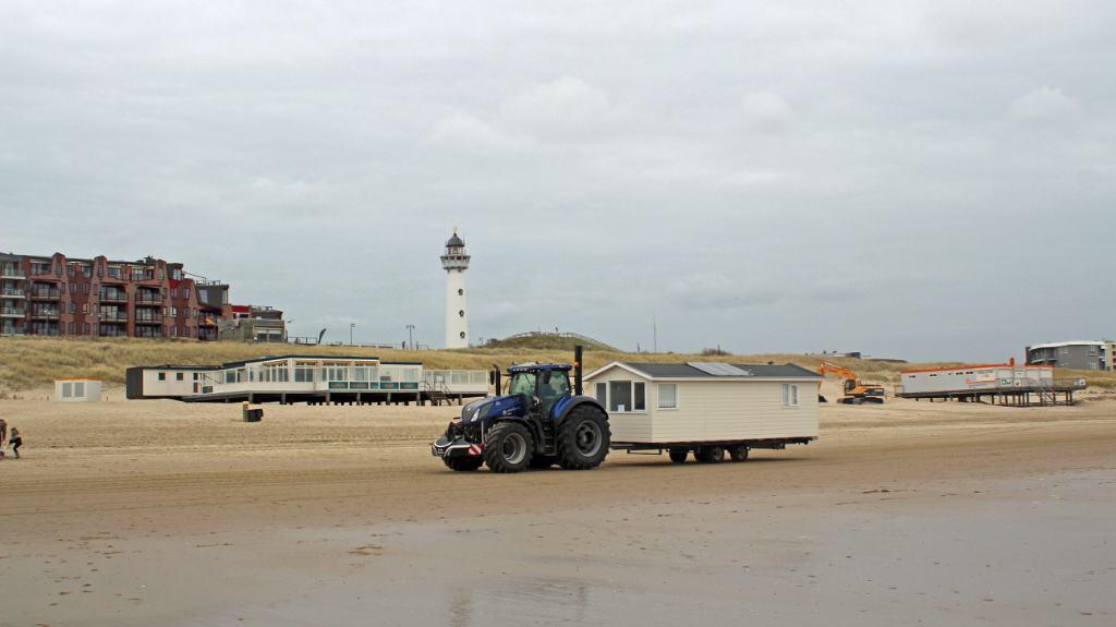 Beach houses and bathing cabins are being rebuilt