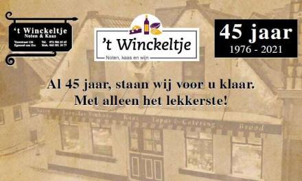 Jubilee : Al 45 years "t Winckeltje in Egmond aan Zee